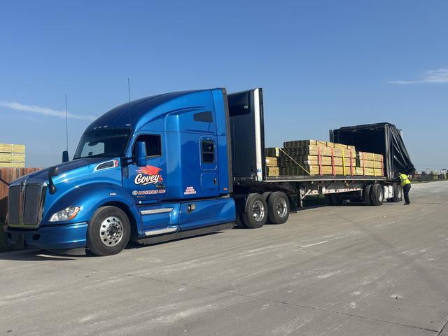 Lumber and building materials, tarps ready