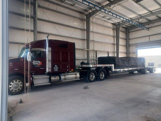 Tarped load in the shop